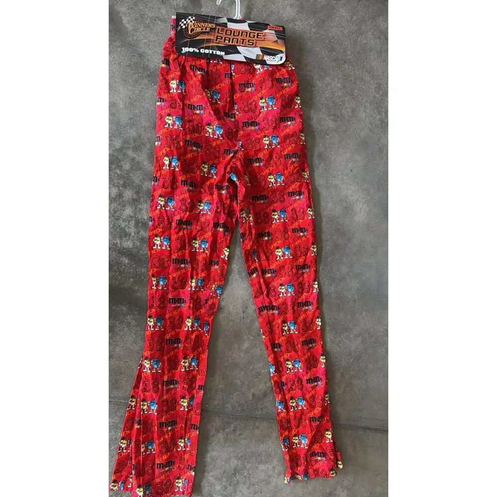 NASCAR Winner Circle Lounge Pants 100% Cotton Small M&M #38